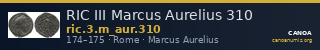 RIC III Marcus Aurelius 310 — CANOA