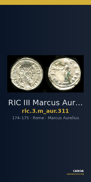 RIC III Marcus Aurelius 311 — CANOA