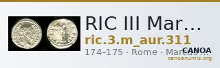 RIC III Marcus Aurelius 311 — CANOA