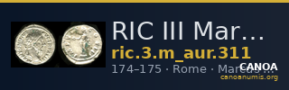 RIC III Marcus Aurelius 311 — CANOA