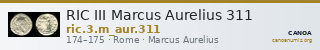 RIC III Marcus Aurelius 311 — CANOA