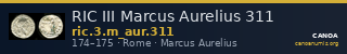 RIC III Marcus Aurelius 311 — CANOA