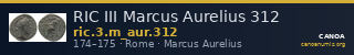 RIC III Marcus Aurelius 312 — CANOA
