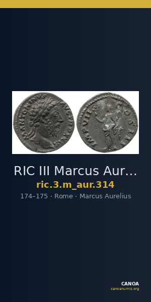 RIC III Marcus Aurelius 314 — CANOA