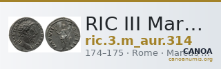 RIC III Marcus Aurelius 314 — CANOA