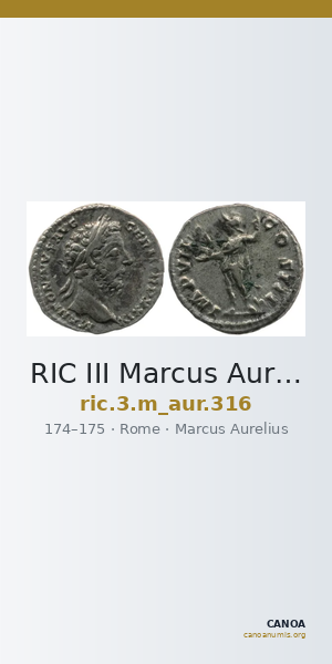 RIC III Marcus Aurelius 316 — CANOA
