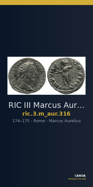 RIC III Marcus Aurelius 316 — CANOA