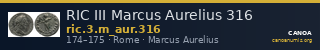 RIC III Marcus Aurelius 316 — CANOA
