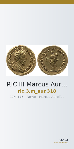 RIC III Marcus Aurelius 318 — CANOA