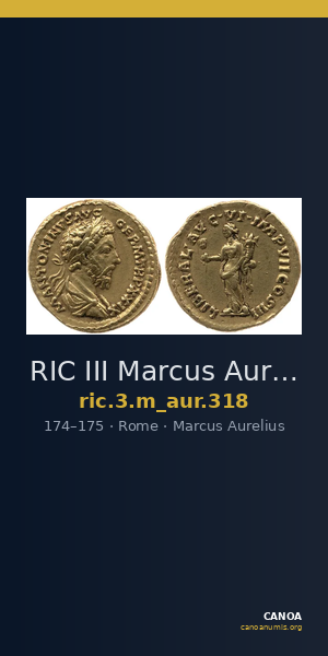 RIC III Marcus Aurelius 318 — CANOA