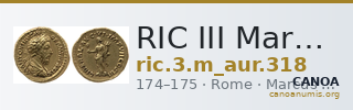 RIC III Marcus Aurelius 318 — CANOA