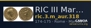RIC III Marcus Aurelius 318 — CANOA