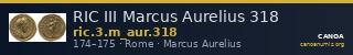 RIC III Marcus Aurelius 318 — CANOA