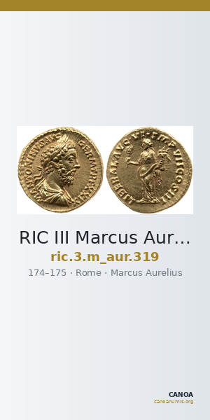 RIC III Marcus Aurelius 319 — CANOA