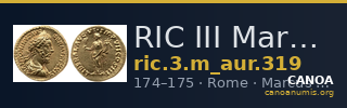 RIC III Marcus Aurelius 319 — CANOA