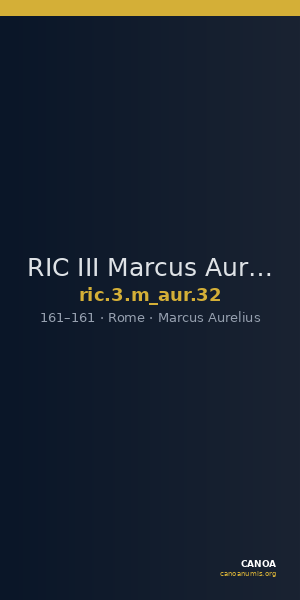 RIC III Marcus Aurelius 32 — CANOA