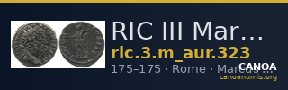 RIC III Marcus Aurelius 323 — CANOA