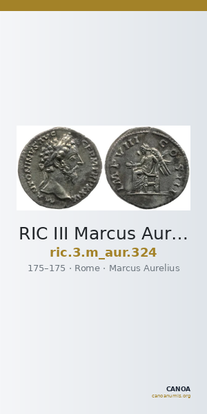 RIC III Marcus Aurelius 324 — CANOA