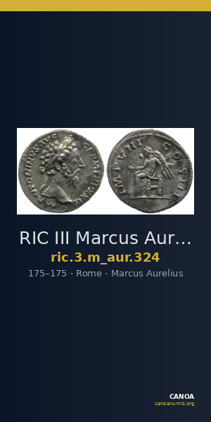 RIC III Marcus Aurelius 324 — CANOA
