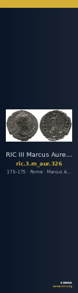 RIC III Marcus Aurelius 326 — CANOA