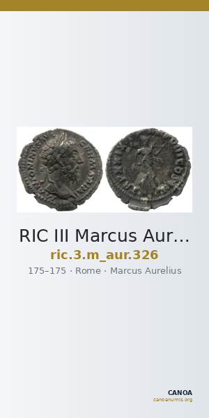 RIC III Marcus Aurelius 326 — CANOA