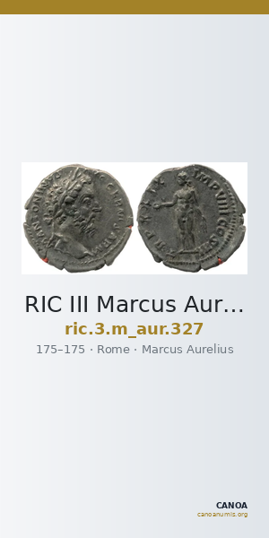 RIC III Marcus Aurelius 327 — CANOA