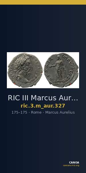 RIC III Marcus Aurelius 327 — CANOA
