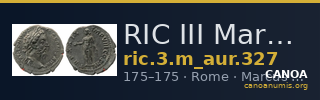 RIC III Marcus Aurelius 327 — CANOA