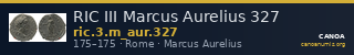 RIC III Marcus Aurelius 327 — CANOA