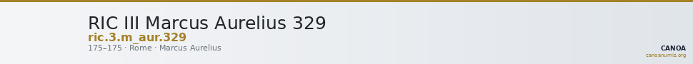 RIC III Marcus Aurelius 329 — CANOA
