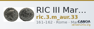 RIC III Marcus Aurelius 33 — CANOA