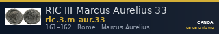RIC III Marcus Aurelius 33 — CANOA