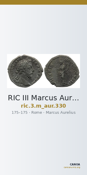 RIC III Marcus Aurelius 330 — CANOA