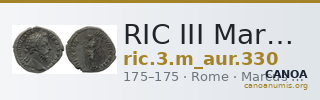 RIC III Marcus Aurelius 330 — CANOA