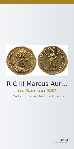 RIC III Marcus Aurelius 332 — CANOA