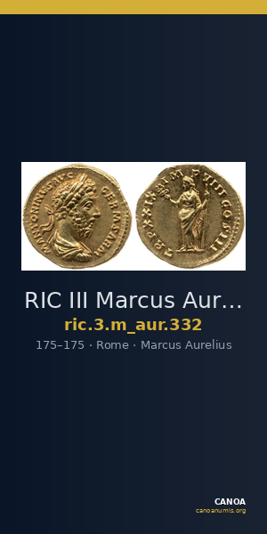 RIC III Marcus Aurelius 332 — CANOA