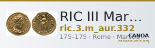 RIC III Marcus Aurelius 332 — CANOA
