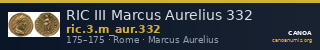 RIC III Marcus Aurelius 332 — CANOA