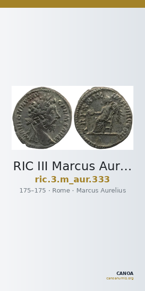 RIC III Marcus Aurelius 333 — CANOA