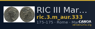RIC III Marcus Aurelius 333 — CANOA