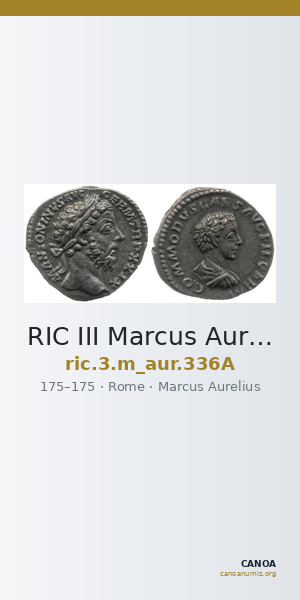 RIC III Marcus Aurelius 336A — CANOA