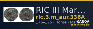 RIC III Marcus Aurelius 336A — CANOA