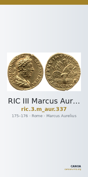 RIC III Marcus Aurelius 337 — CANOA