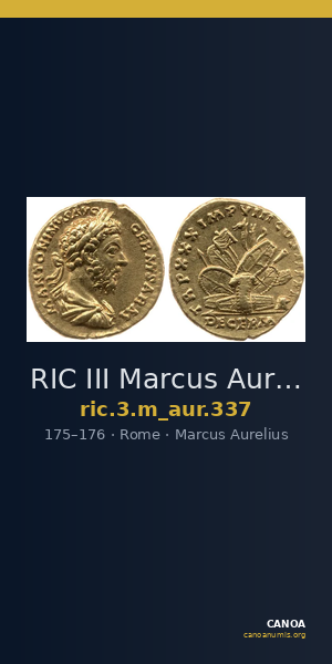 RIC III Marcus Aurelius 337 — CANOA
