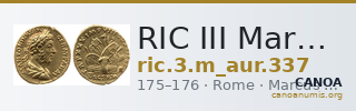 RIC III Marcus Aurelius 337 — CANOA