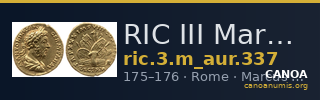RIC III Marcus Aurelius 337 — CANOA