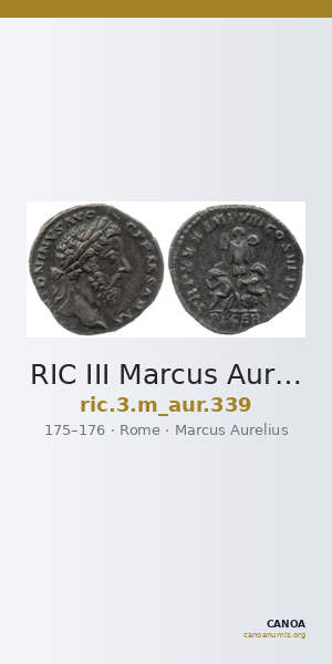 RIC III Marcus Aurelius 339 — CANOA