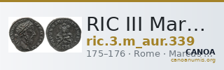 RIC III Marcus Aurelius 339 — CANOA
