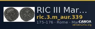 RIC III Marcus Aurelius 339 — CANOA