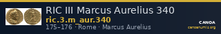 RIC III Marcus Aurelius 340 — CANOA